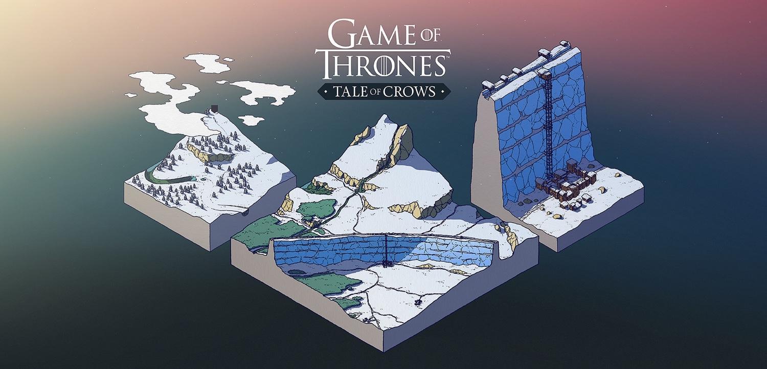 Cover image for Game Of Thrones: Tale Of Crows featuring three dioramas of the frozen north and the wall