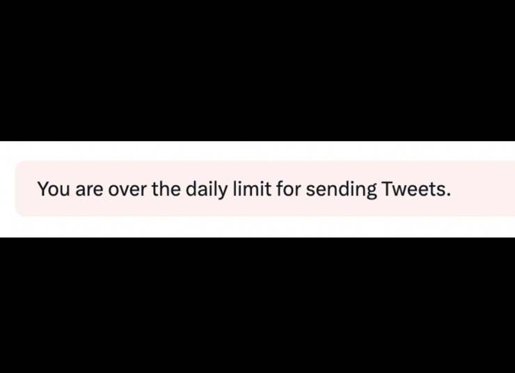 You are over the daily limit for sending tweets 
