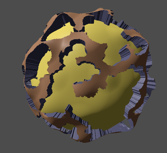 A cliff maze wrapped around a tiny planet.