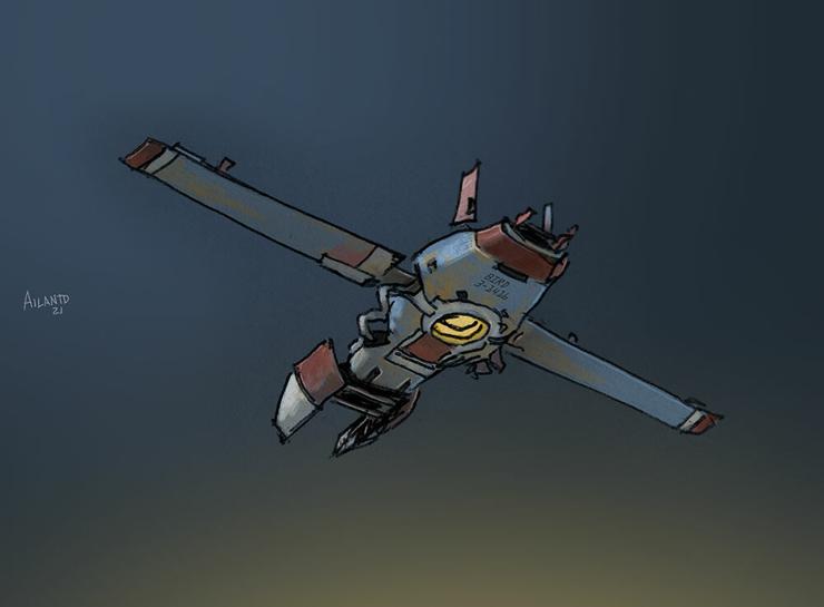 Scifi drone drawing