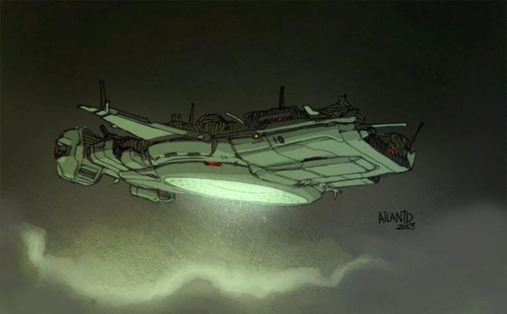 Spaceship drawing